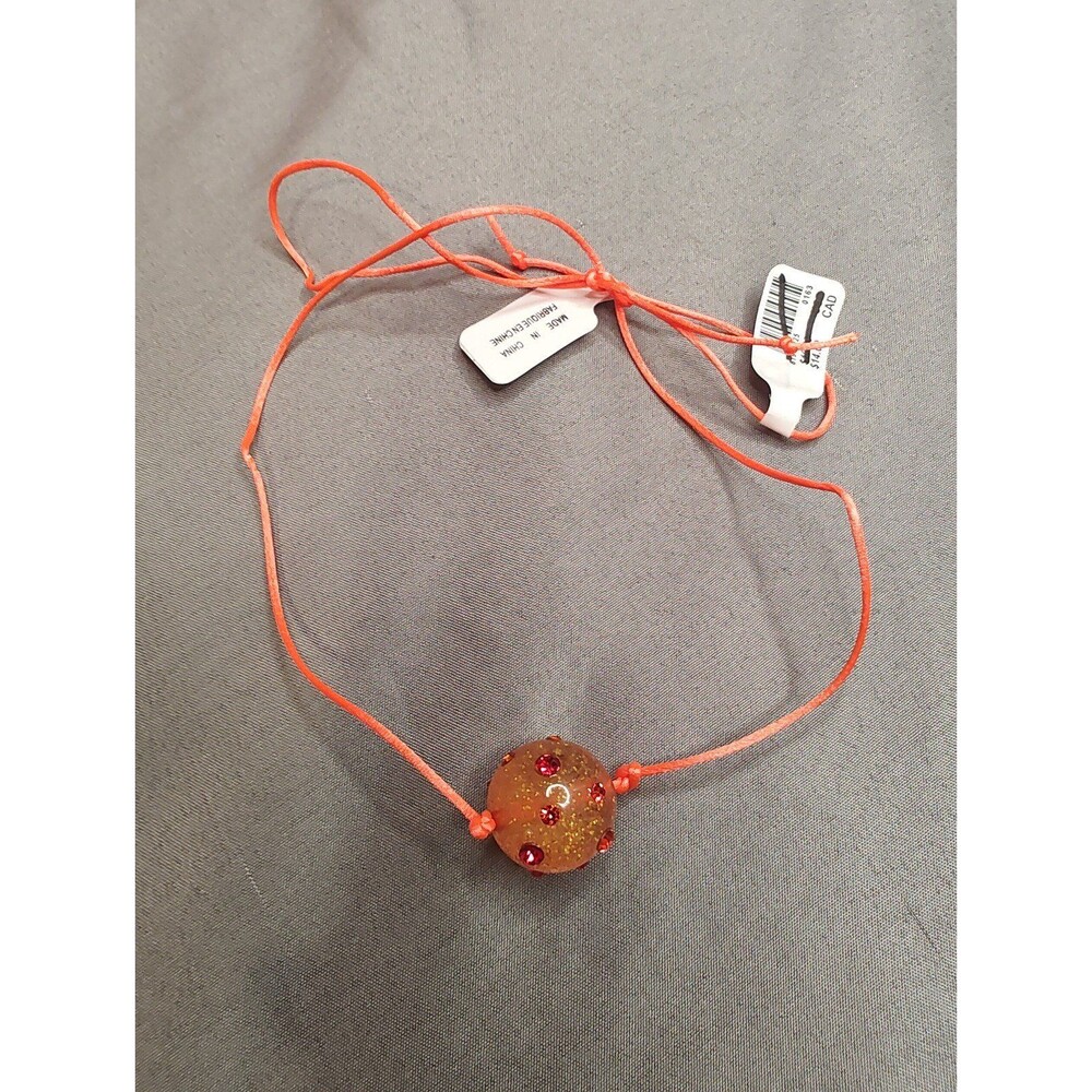 Women's Urban Outfitters Sphere Pendant Necklace/Bracelet Orange